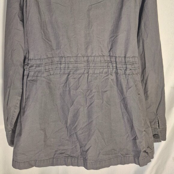 DECREE lightweight utility jacket. Green, zippered front, flip up collar, XL - Picture 14 of 16